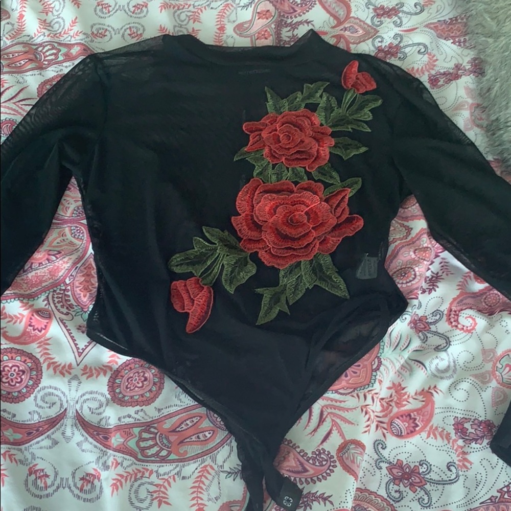 Long sleeve mesh bodysuit